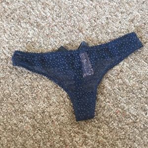 Vintage Indigo Bow Thong
